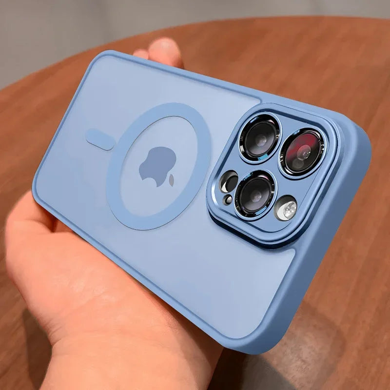 Magnetic Matte Translucent Armor Case for iPhone