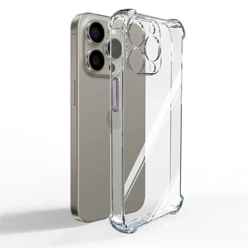 Soft Transparent Silicone Protective Case for iPhone