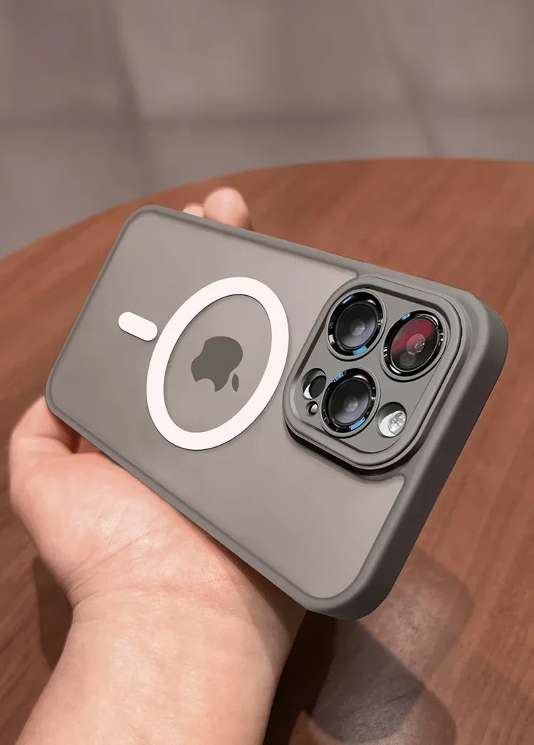 Magnetic Matte Translucent Armor Case for iPhone