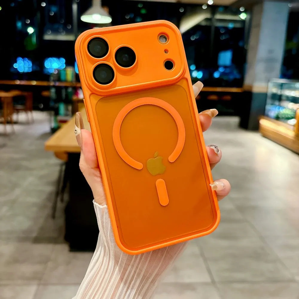 Magnetic Matte Translucent Armor Case for iPhone