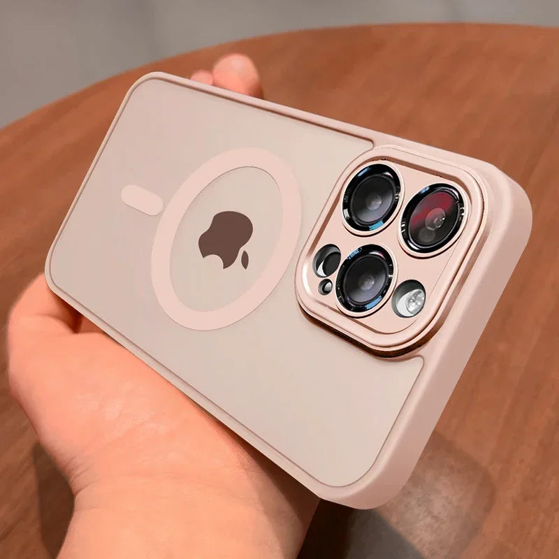 Magnetic Matte Translucent Armor Case for iPhone