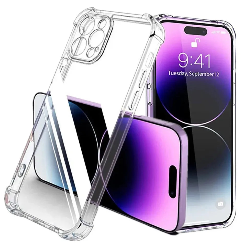 Soft Transparent Silicone Protective Case for iPhone