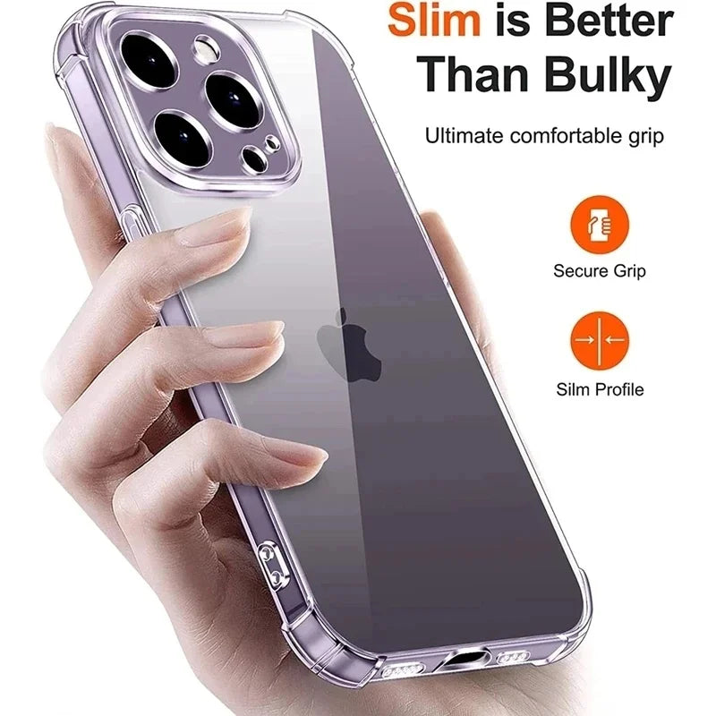 Soft Transparent Silicone Protective Case for iPhone