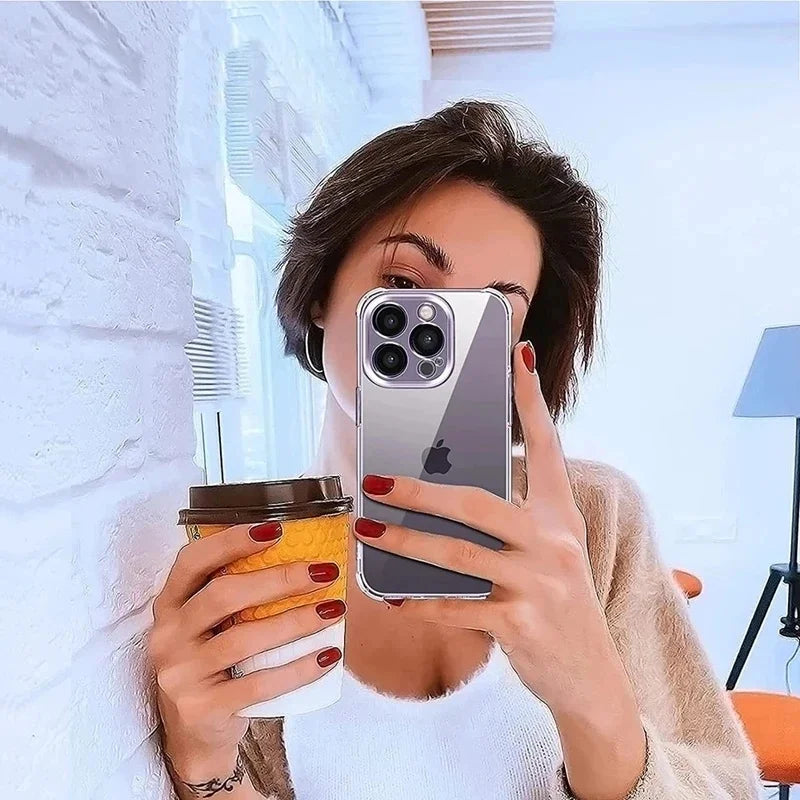 Soft Transparent Silicone Protective Case for iPhone