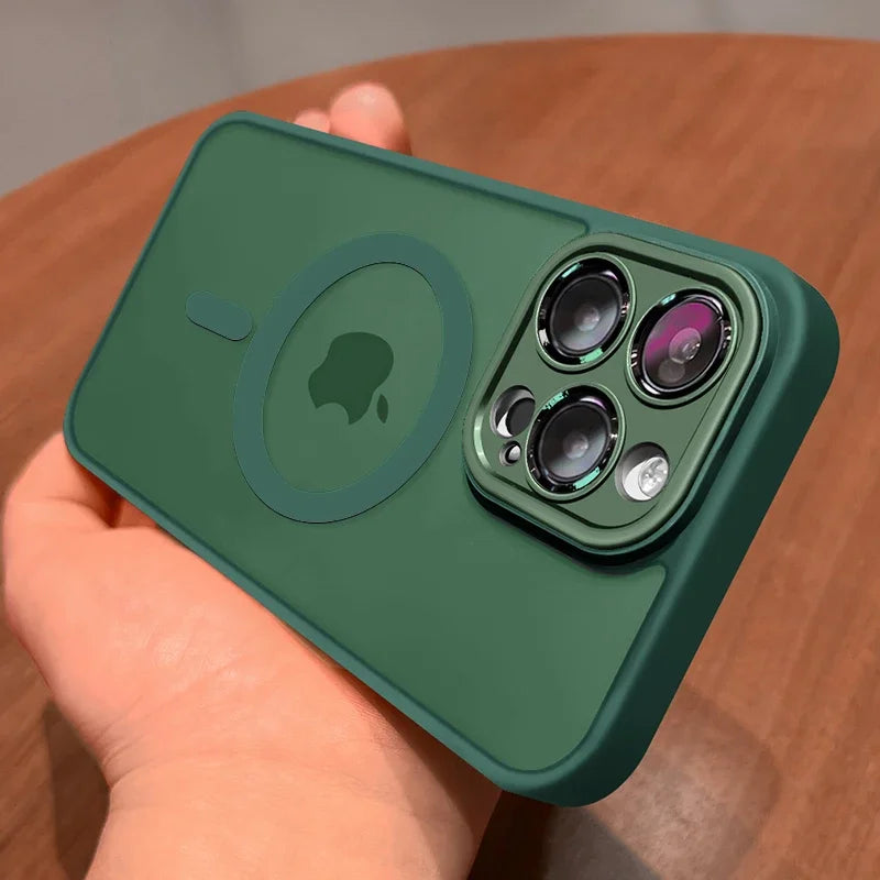 Magnetic Matte Translucent Armor Case for iPhone