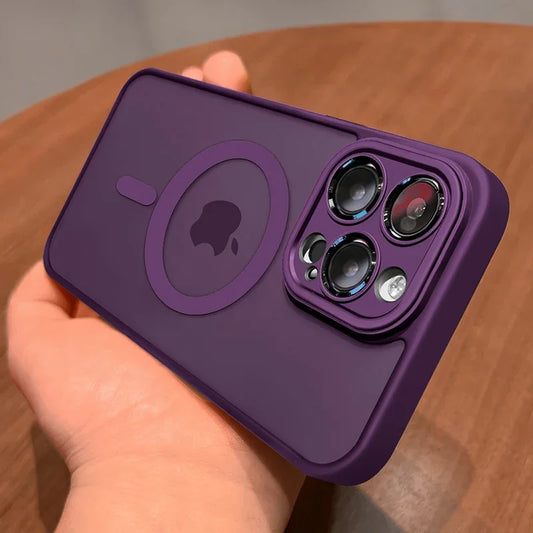 Magnetic Matte Translucent Armor Case for iPhone