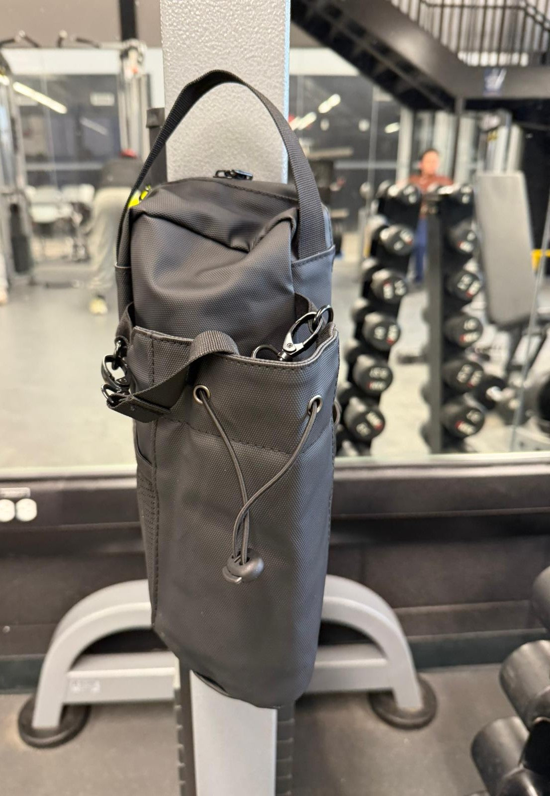 Magnetic Gym Bag - Rack Mounted Bottle & Phone Holder